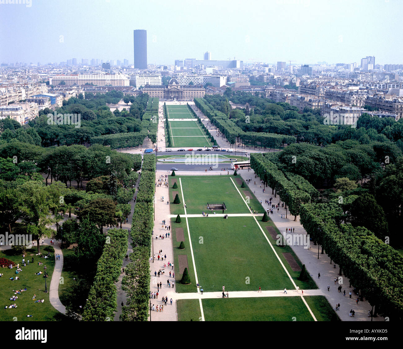 Parc du Champ de Mars, Gartenanlage, Park, Gruenanlagen, Paris Stock