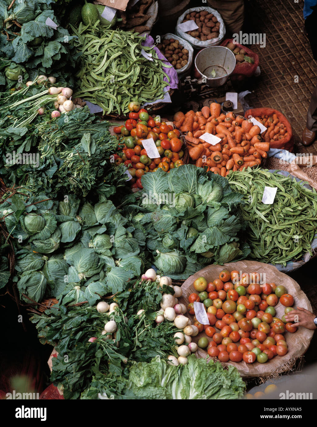 Portugal, Madeira, P-Funchal, covered market, fruit, vegetable Stock Photo