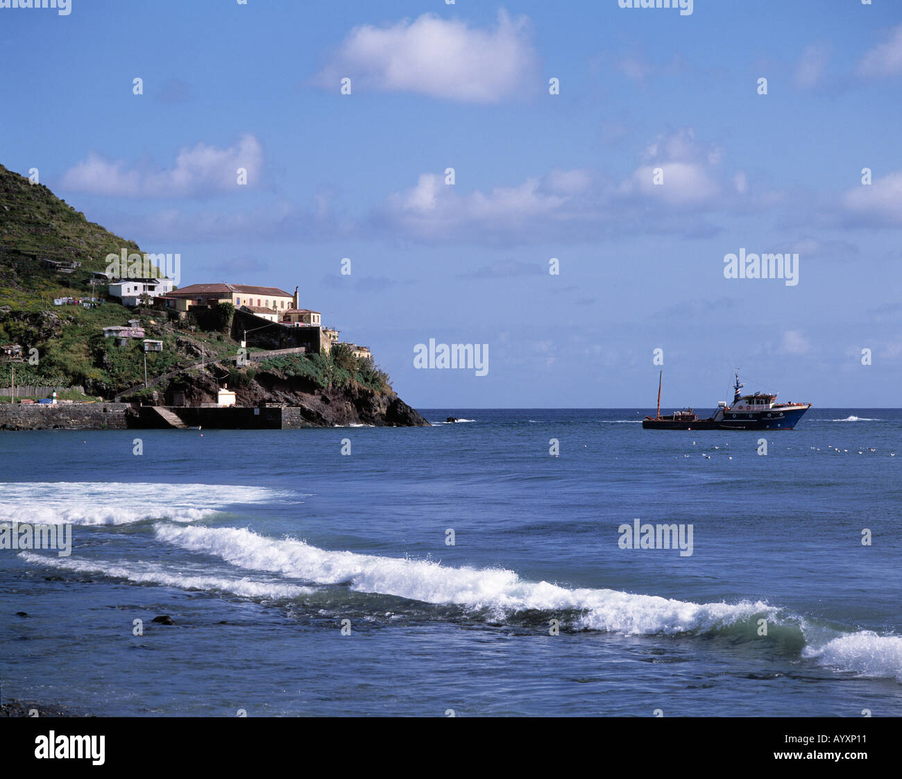 Kuestenlandschaft von Machico auf Madeira Stock Photo