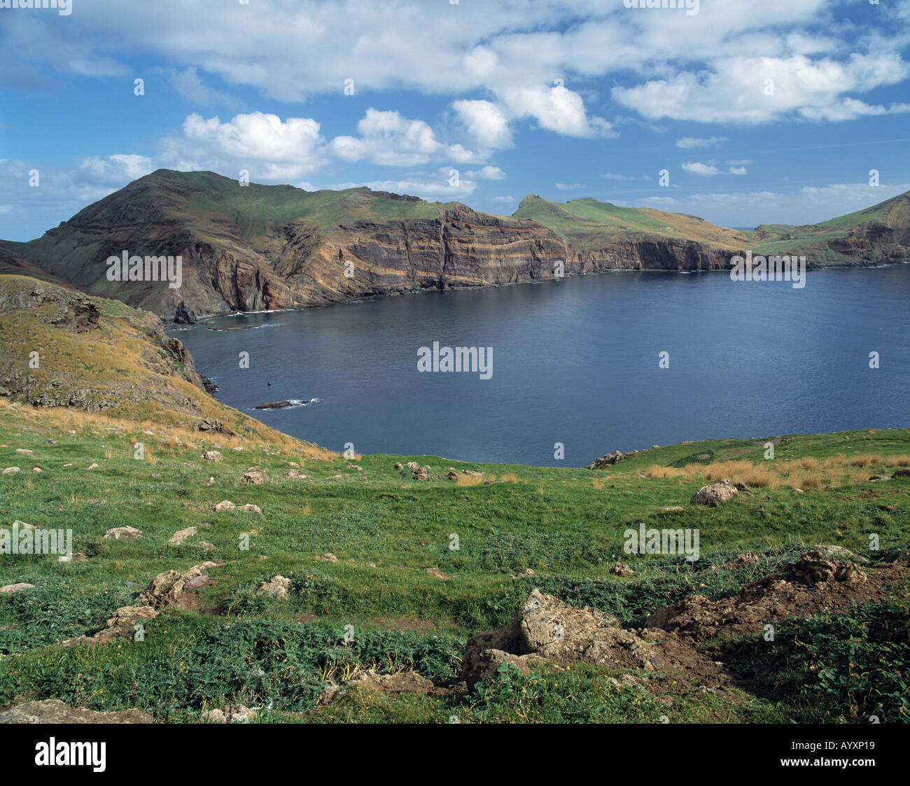 Kuestenlandschaft in Ponta de Sao Lourenco auf Madeira Stock Photo