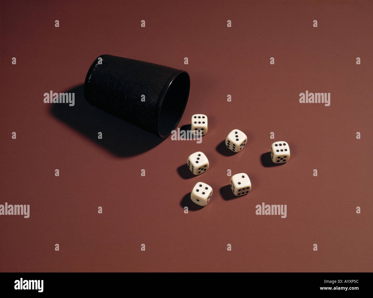 dice-box, dies Stock Photo