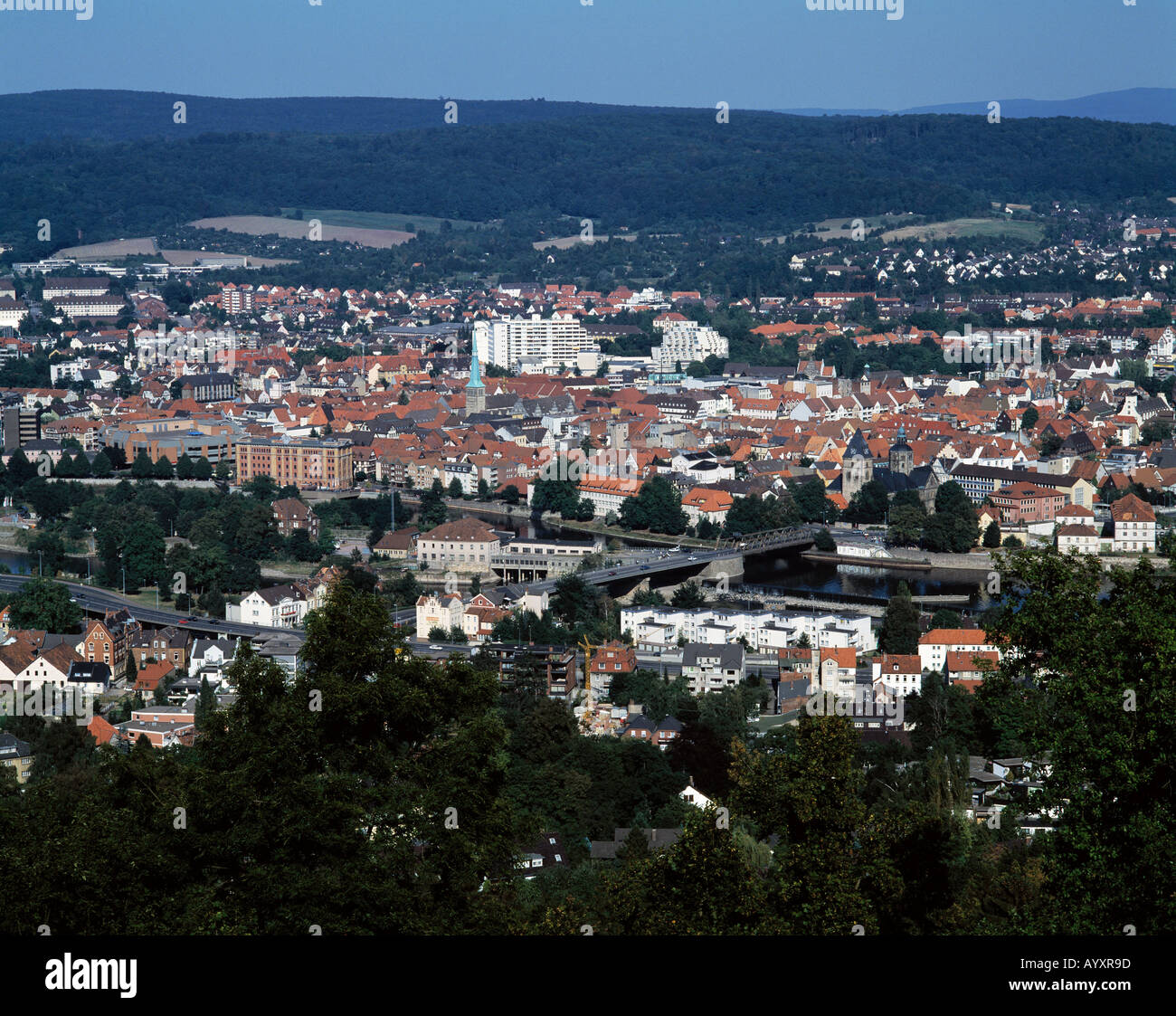 Naturpark Weserbergland Schaumburg Hameln High Resolution Stock