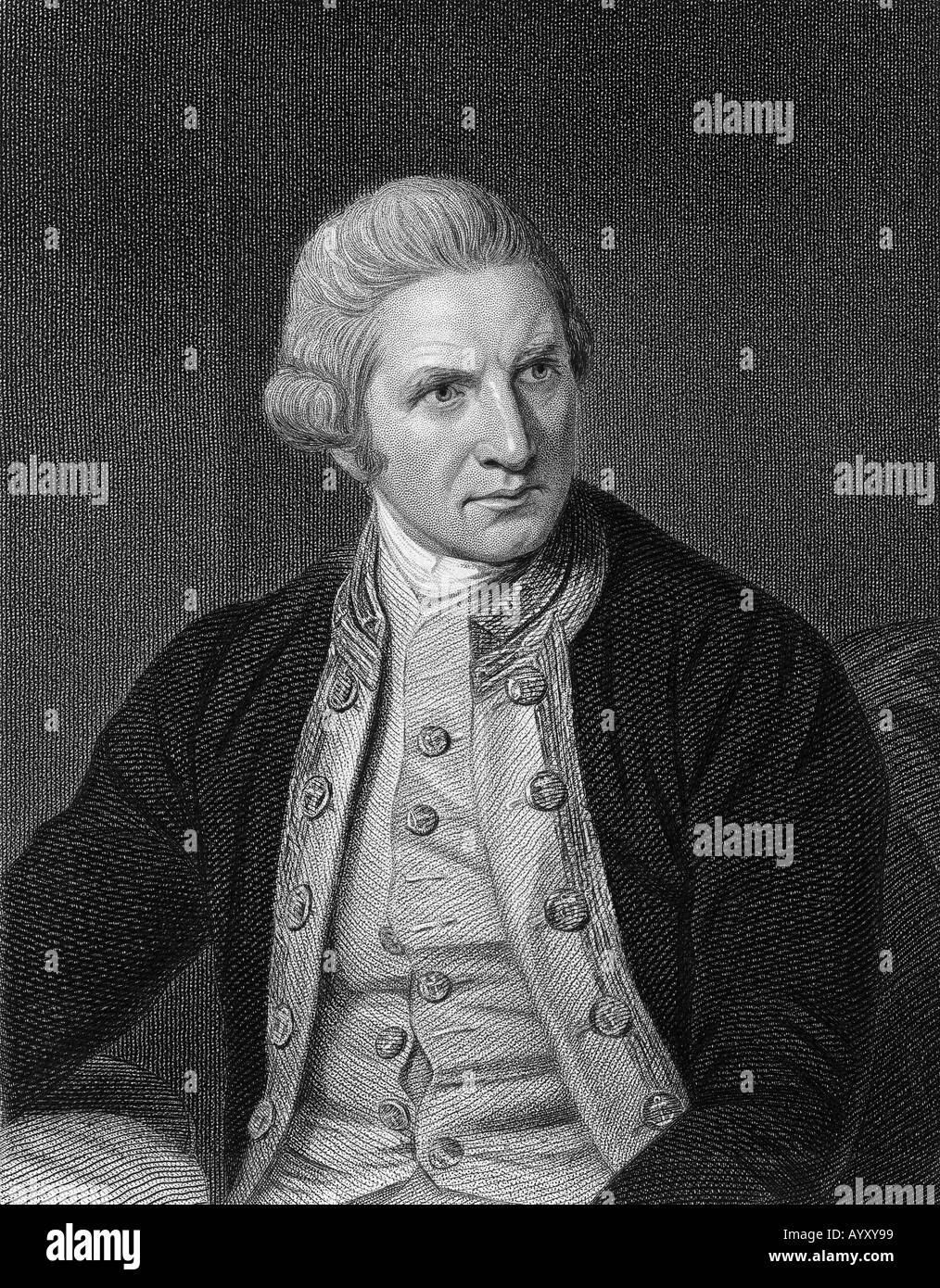 JAMES COOK English navigator  and explorer 1728 to 1779 Stock Photo