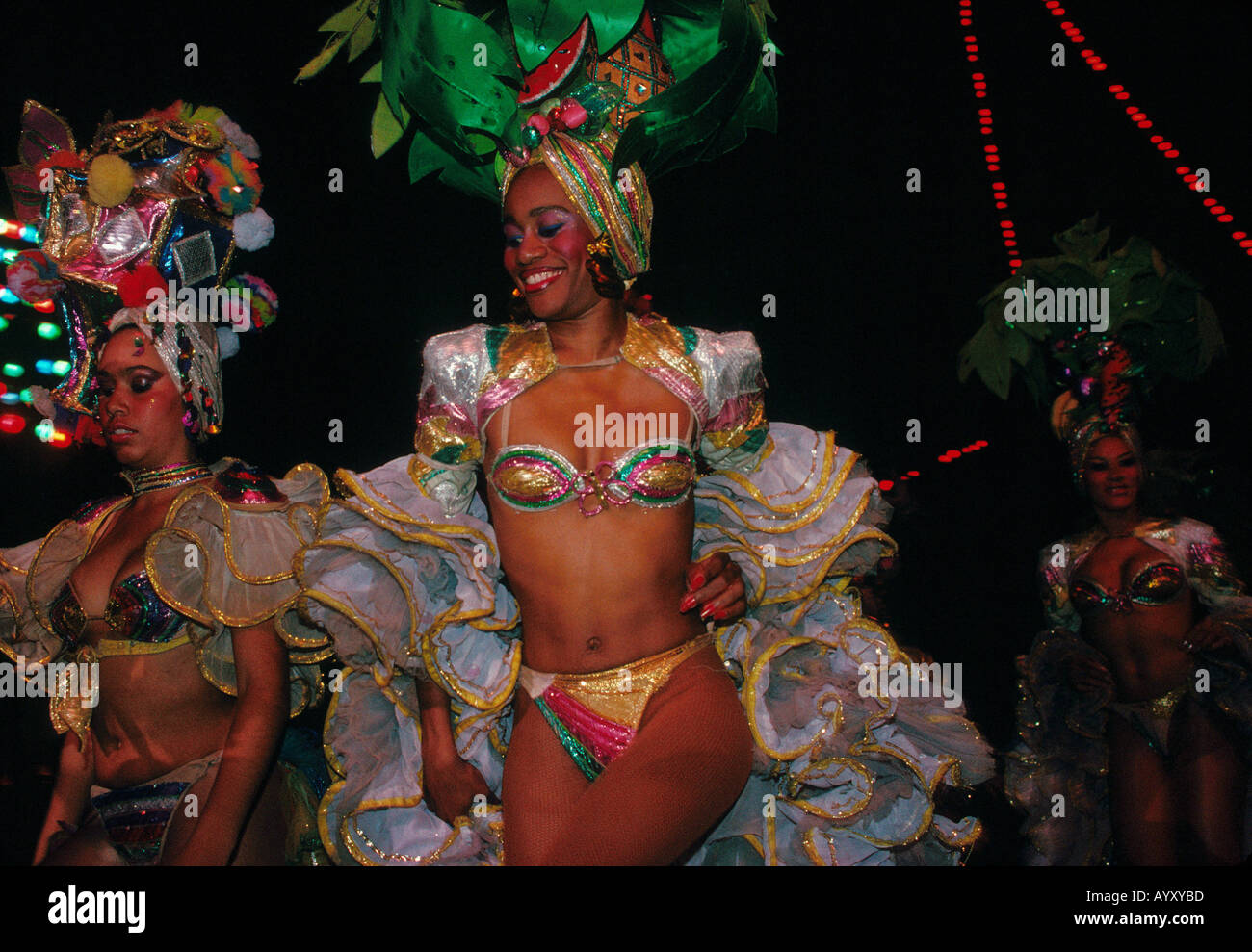 Cuba Havana Dancers at the Tropicana Night Club 1989 Stock Photo
