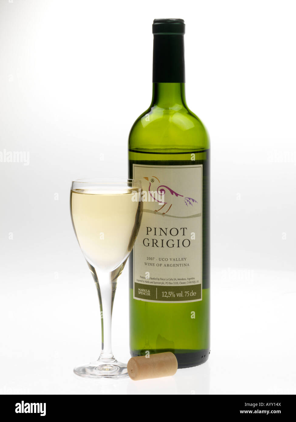 Bottle of Pinot Grigio Stock Photo Alamy