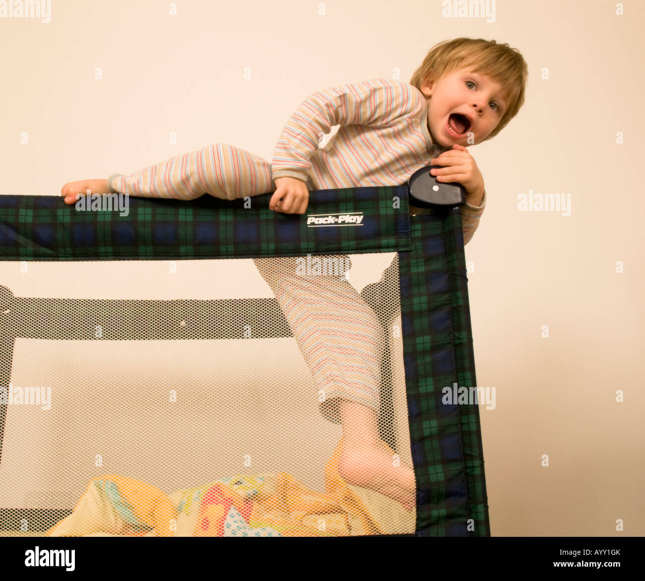 Toddler climbing bed hires stock photography and images Alamy
