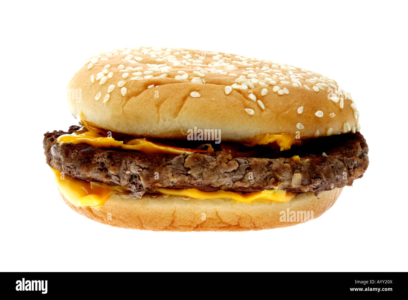 Quarter Pounder Burger With Cheese Stock Photo