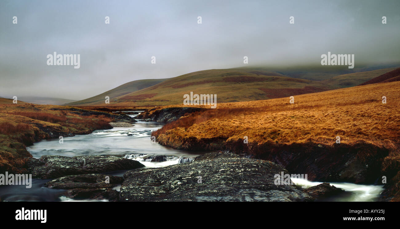 Afon Elan towards Bodtalog Elan Valley Nr Rhayader Powys Wales UK Stock Photo