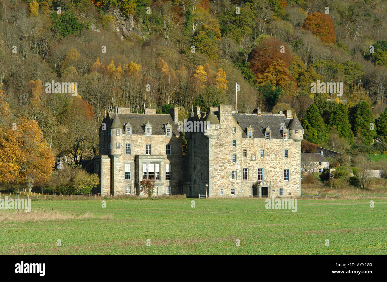 Castle Menzies home of the Clan Menzies outside Aberfeldy in Perthshire Stock Photo