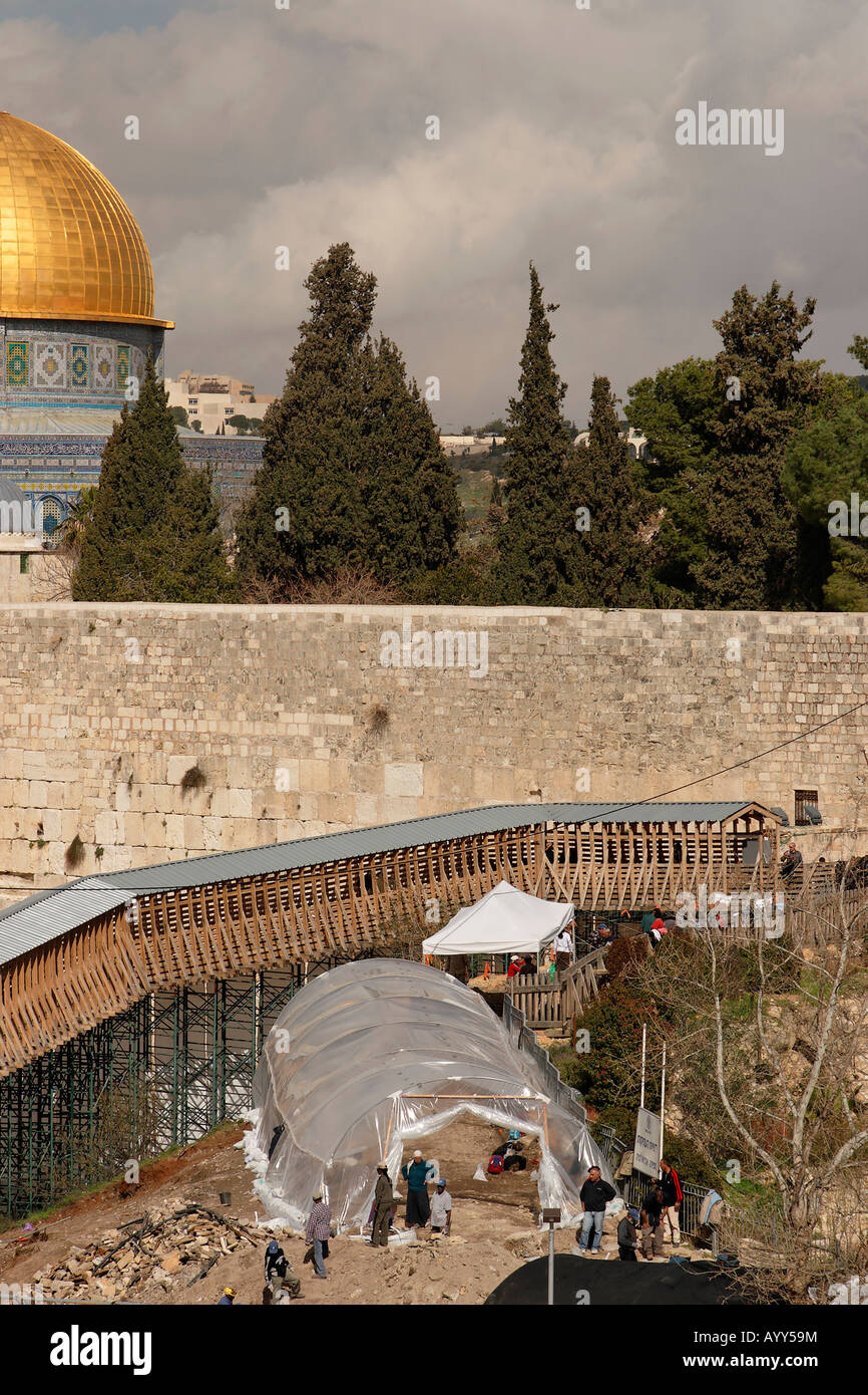 Israel Jerusalem Old City The Archaeological digging by the Gate of the