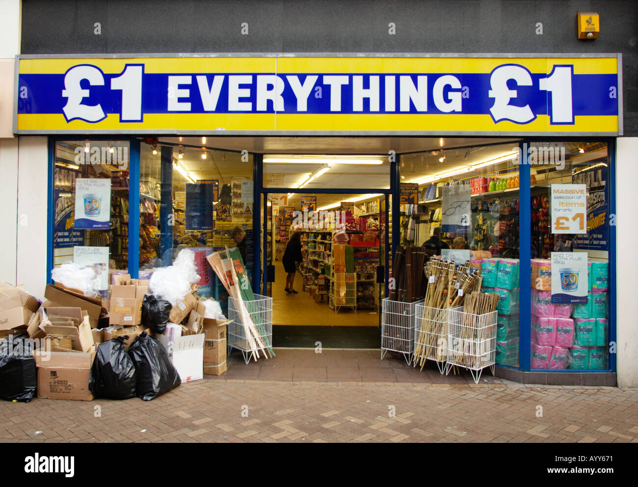 Pound shop store, England, UK Stock Photo