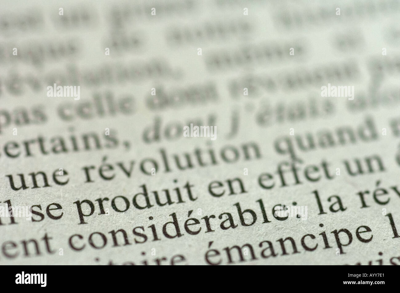 French newspaper text Stock Photo Alamy