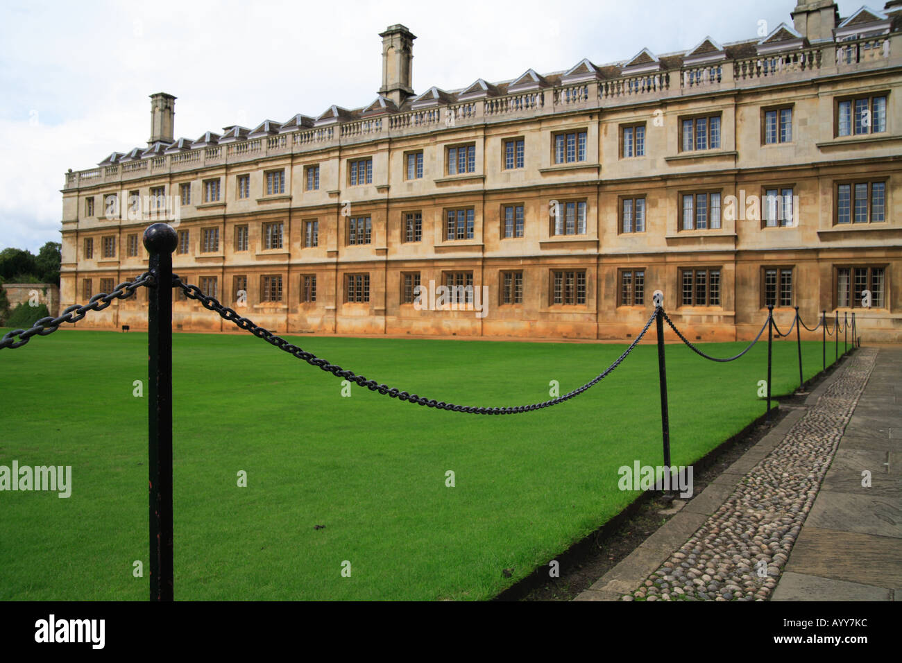 'Clare College' from 'Kings College', Cambridge University. Stock Photo