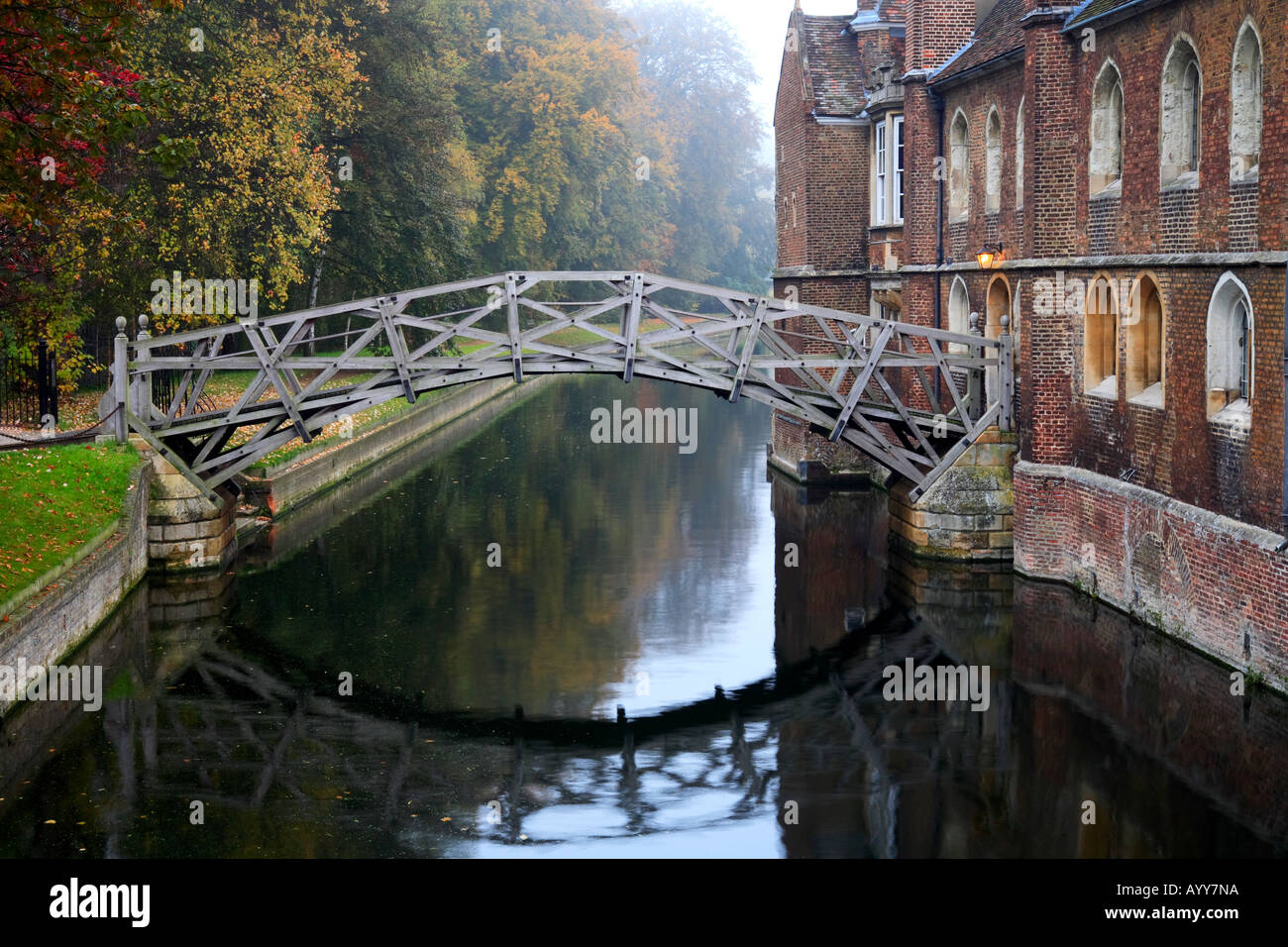 'Mathematical Bridge' 'Queens College Cambridge' Stock Photo