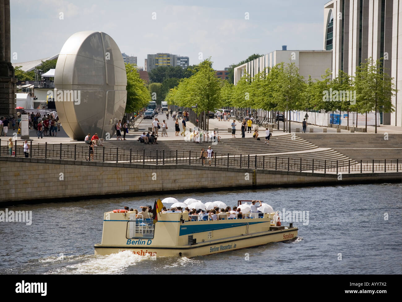 A tourist boat in Berlin Germany Stock Photo