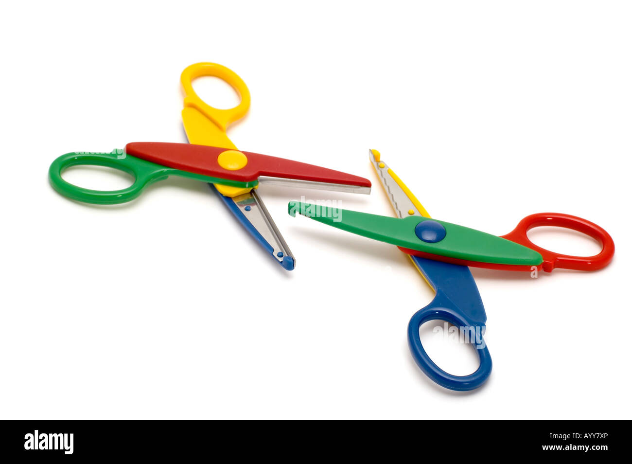 object on white wavy scissors Stock Photo Alamy