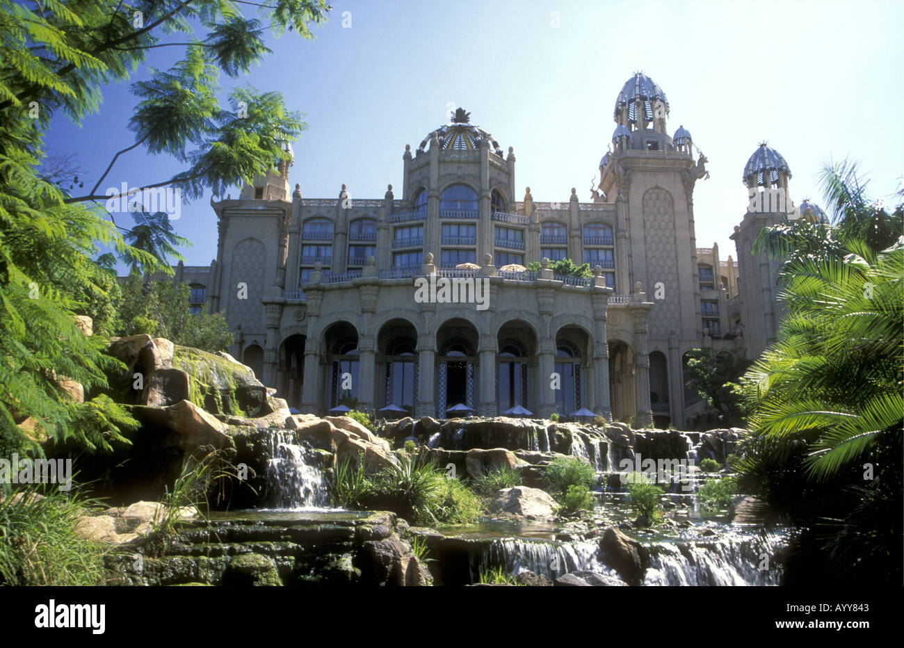 One of the major buildings in the Lost City complex Sun City South Africa Stock Photo