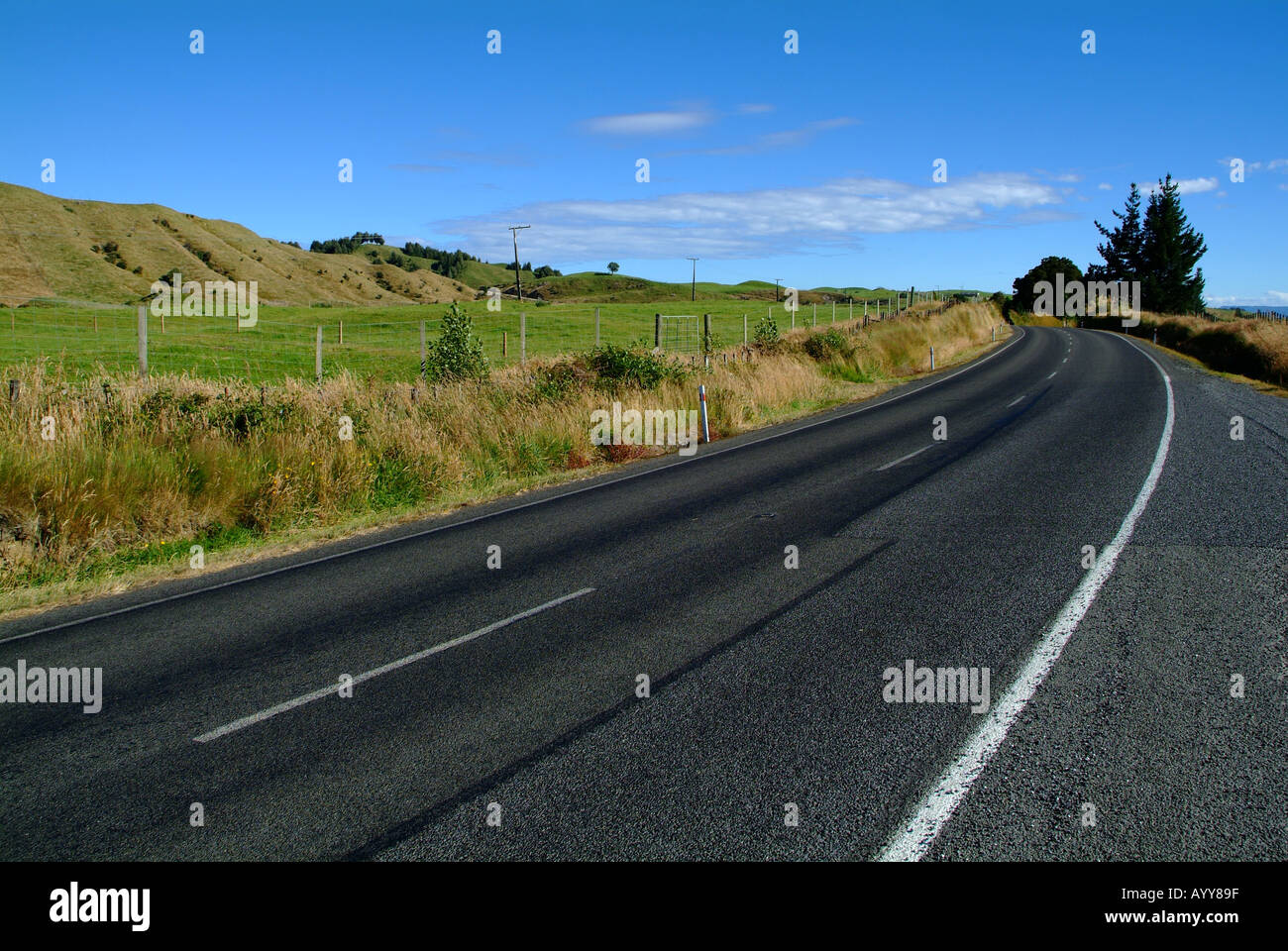 New Zealand Road Stock Photo