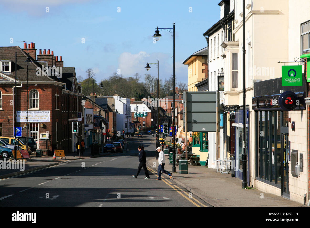 newmarket town centre high street suffolk england uk gb Stock Photo ...