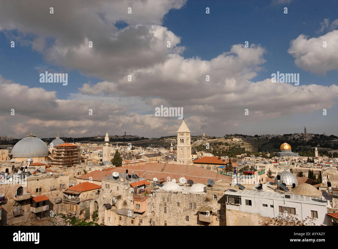 Israel Jerusalem View of the Old City Mount of Olives is in the ...