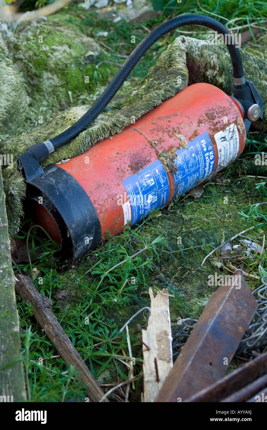 Old fire ^extinguisher, UK Stock Photo Alamy