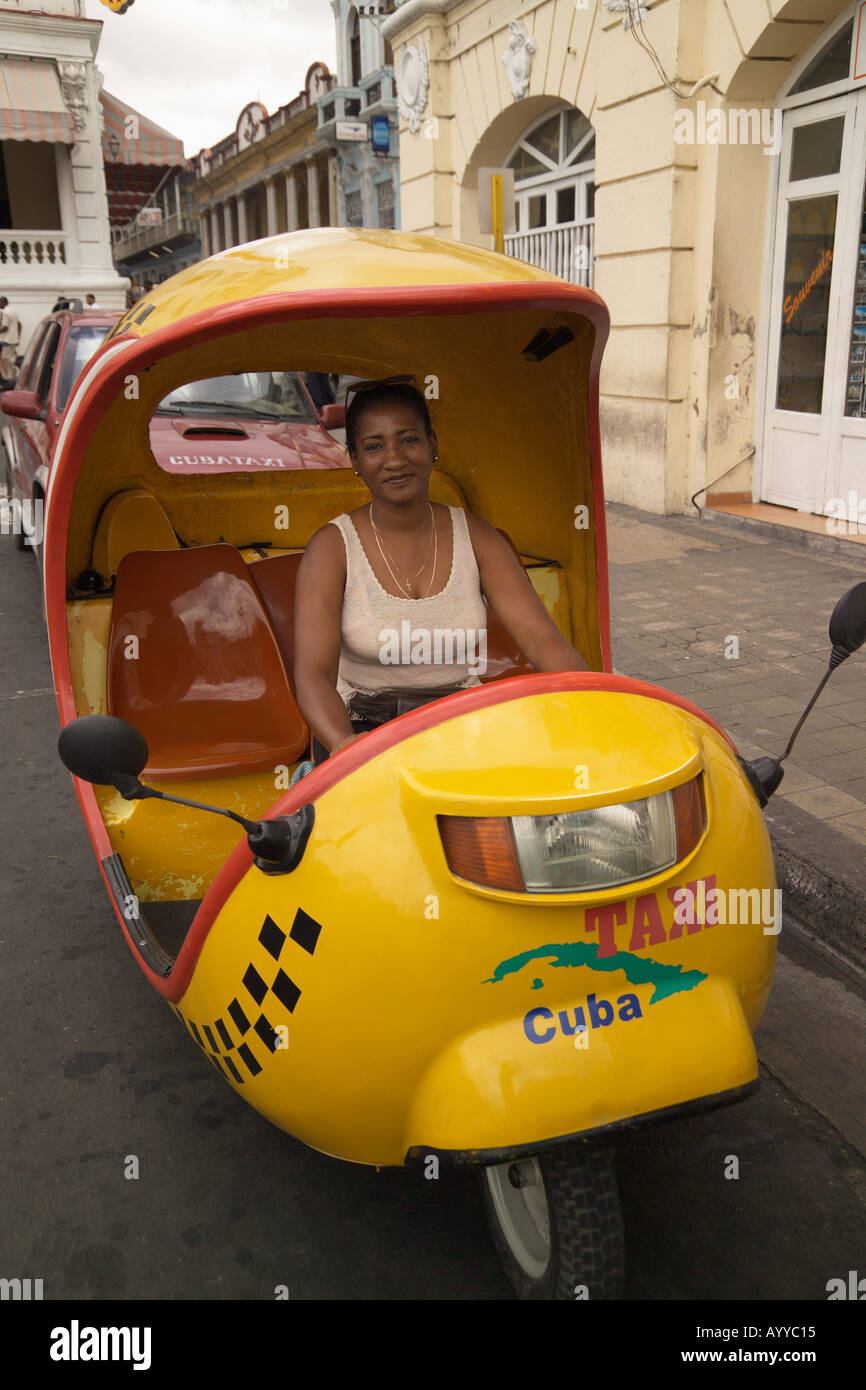 Cuban Coco Taxi Santiago de Cuba Cuba Caribbean Stock Photo