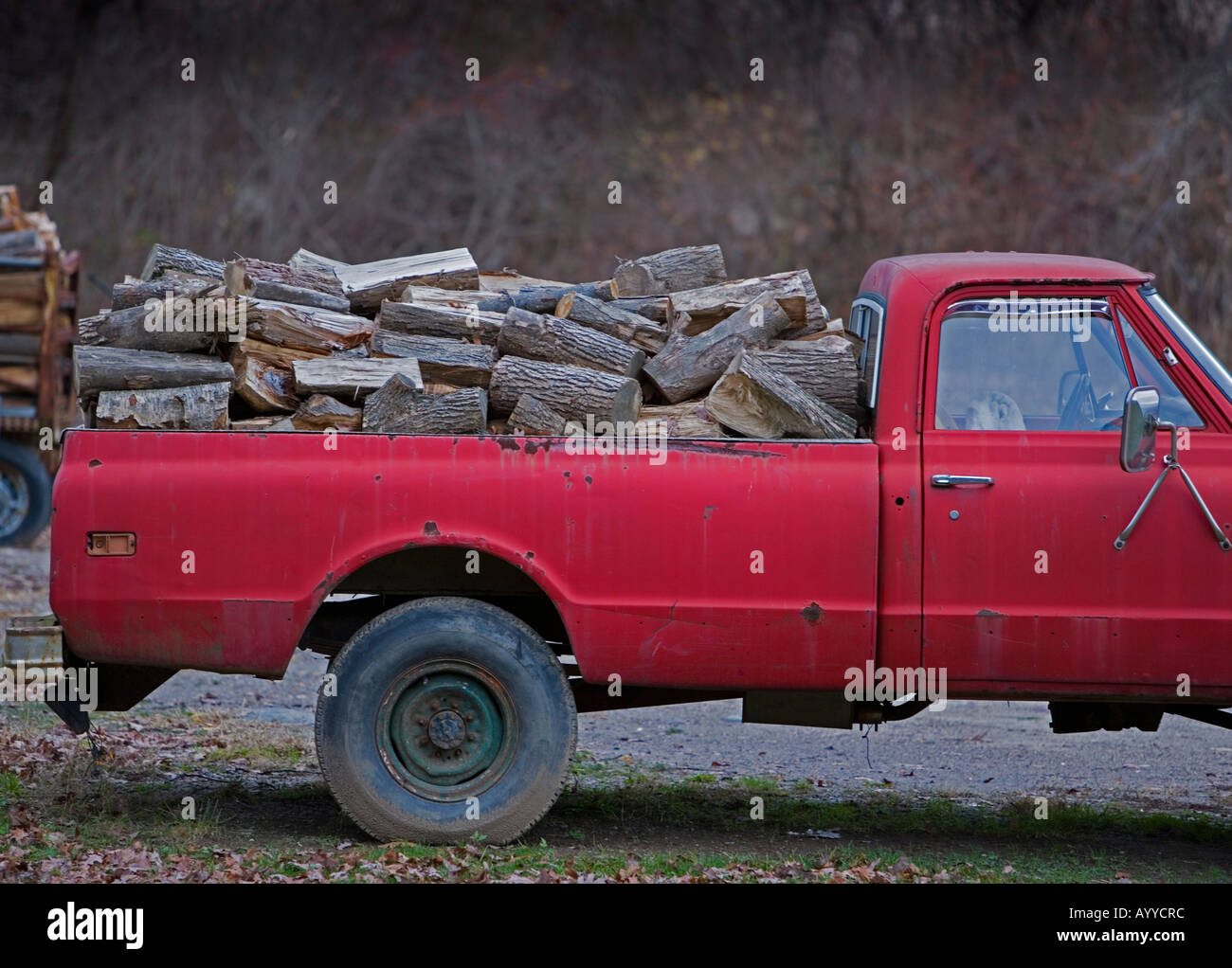 Old Truck With Firewood Stock Photo 9831547 Alamy