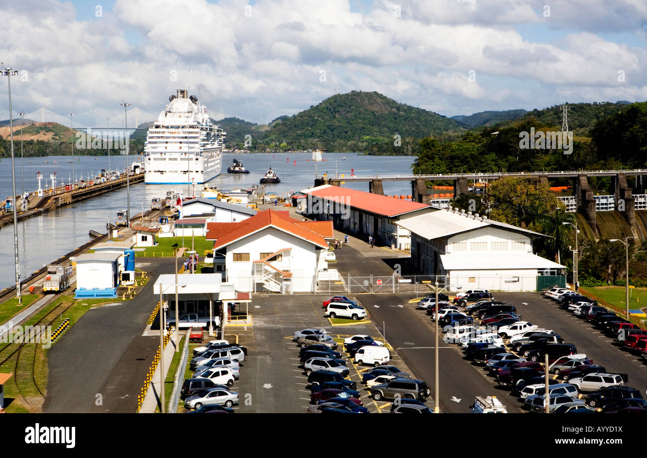 Miraflores Locks Panama Canal Panama Stock Photo