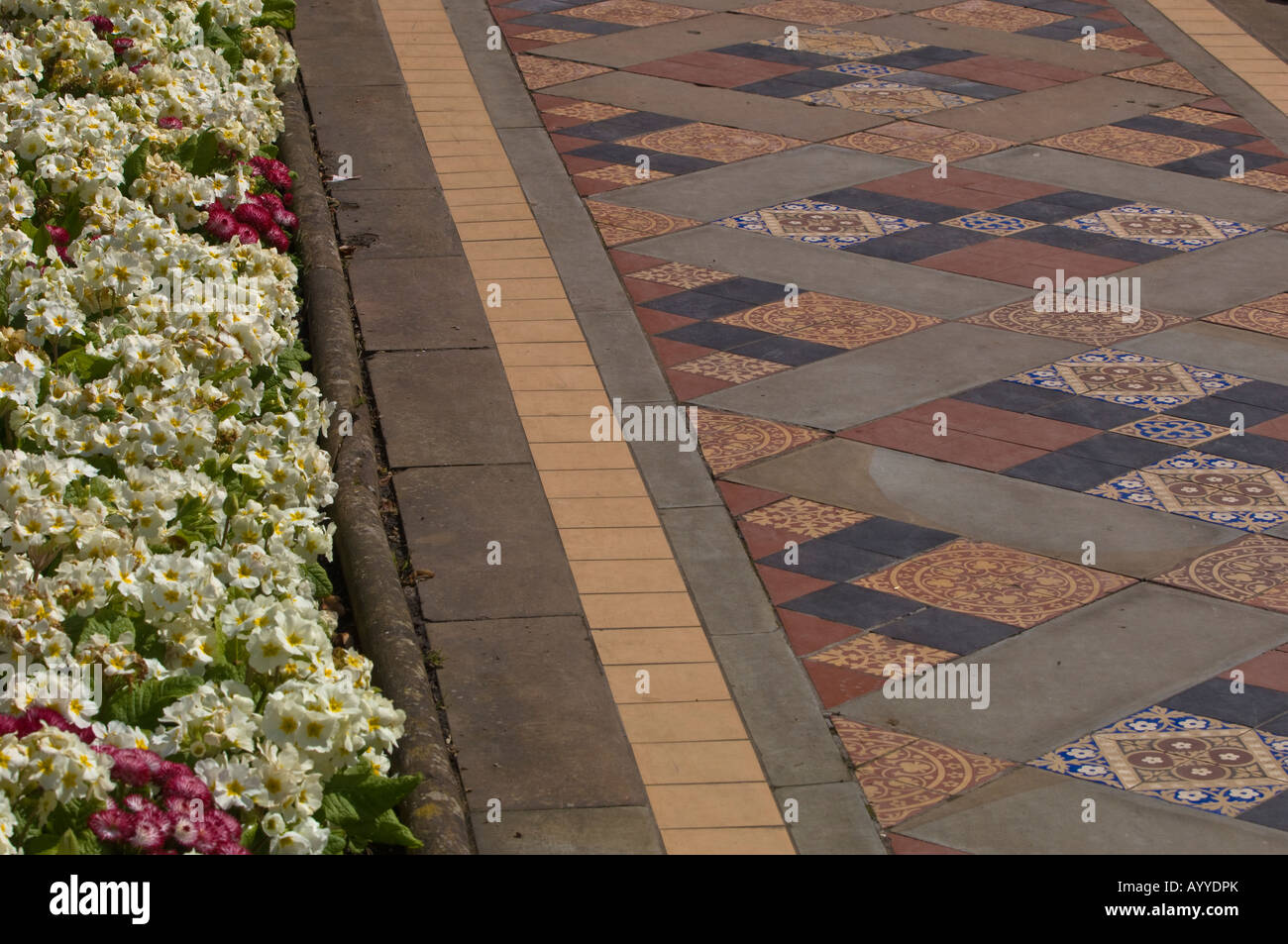 Tiled pathway to The Vaughan Library Harrow School Harrow on the Hill