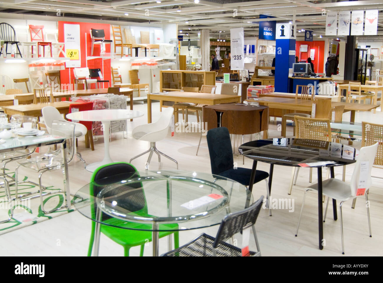 Tables at Ikea, England UK Stock Photo Alamy