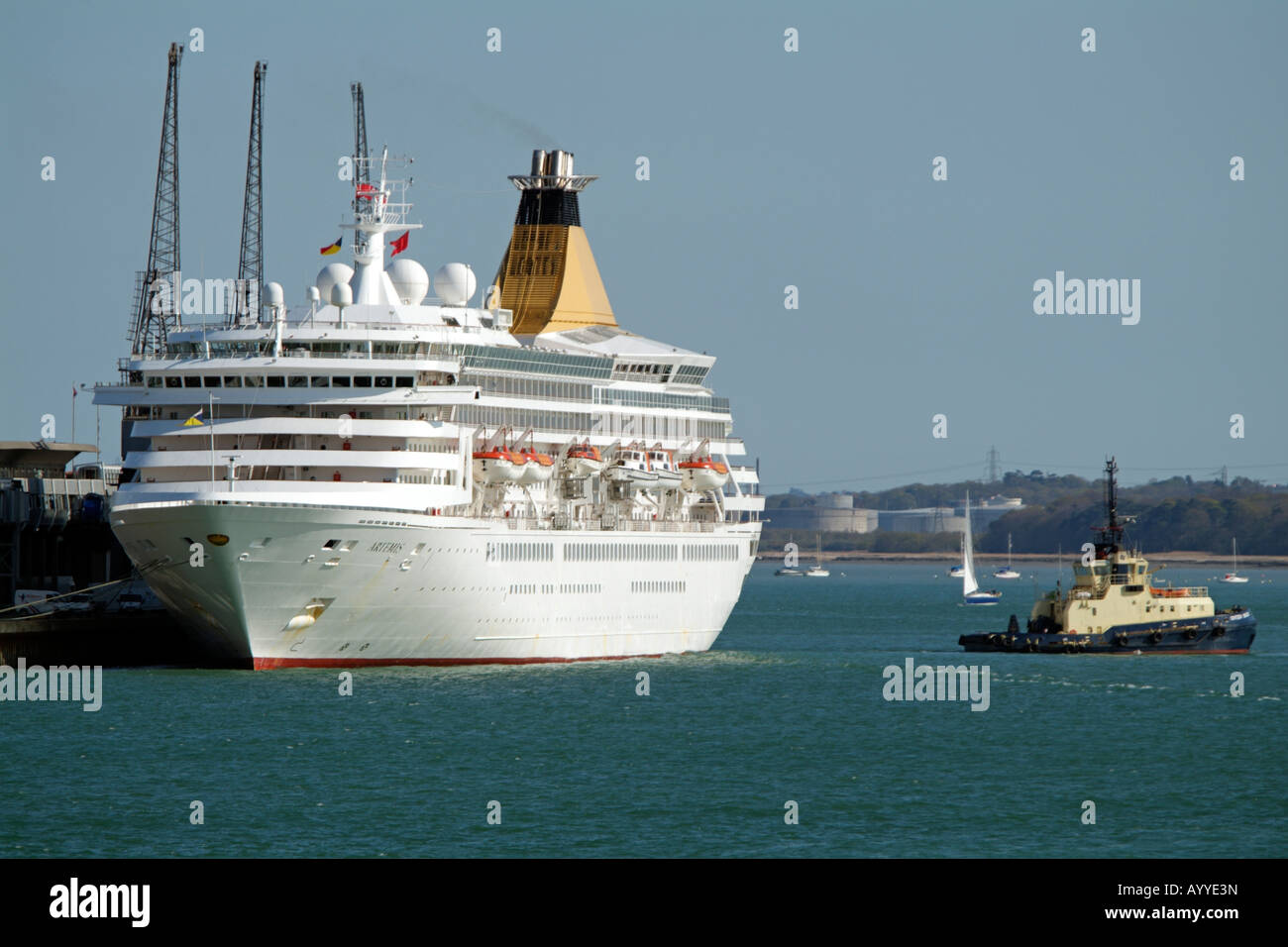 Artemis Cruise Ship Alongside on the Queen Elizabeth II Terminal in the Port of Southampton England Stock Photo