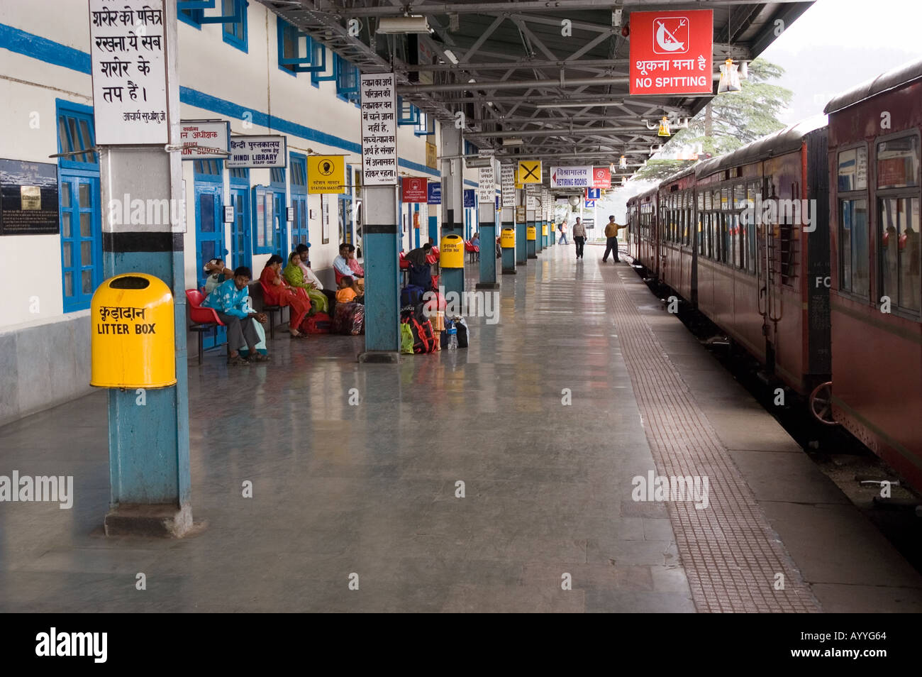 Platform on Shimla Railway Station Famous Shimla Kalka Toy Train Stock
