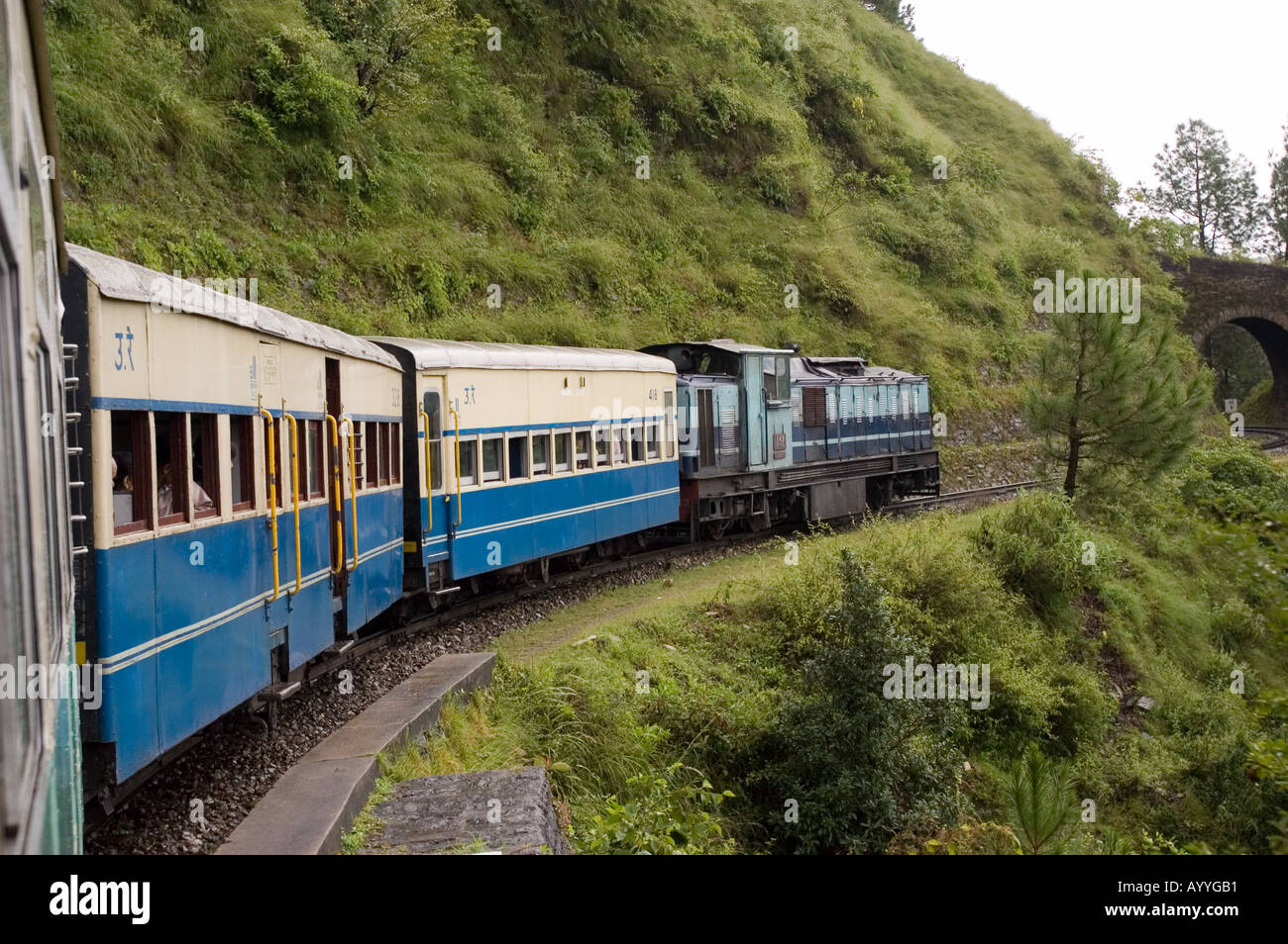Famous Shimla Kalka Toy Train Himachal Pradesh India Stock Photo