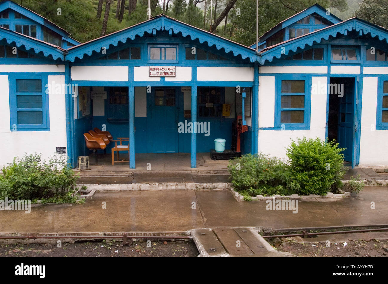 Barog station Famous Shimla Kalka Toy Train Himachal Pradesh India