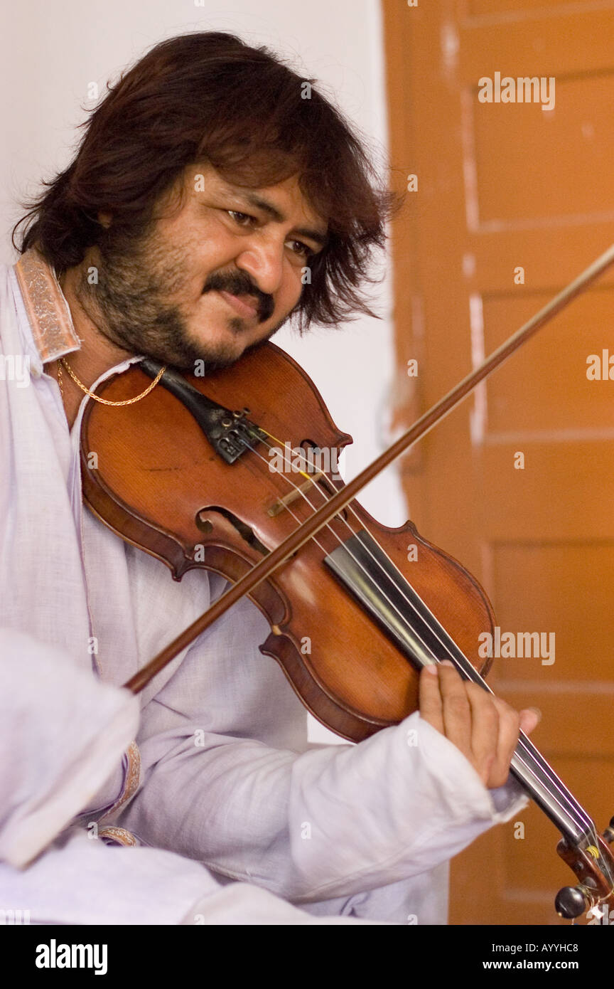 Indian violin teacher from Benares Hindu University Varanasi Uttar