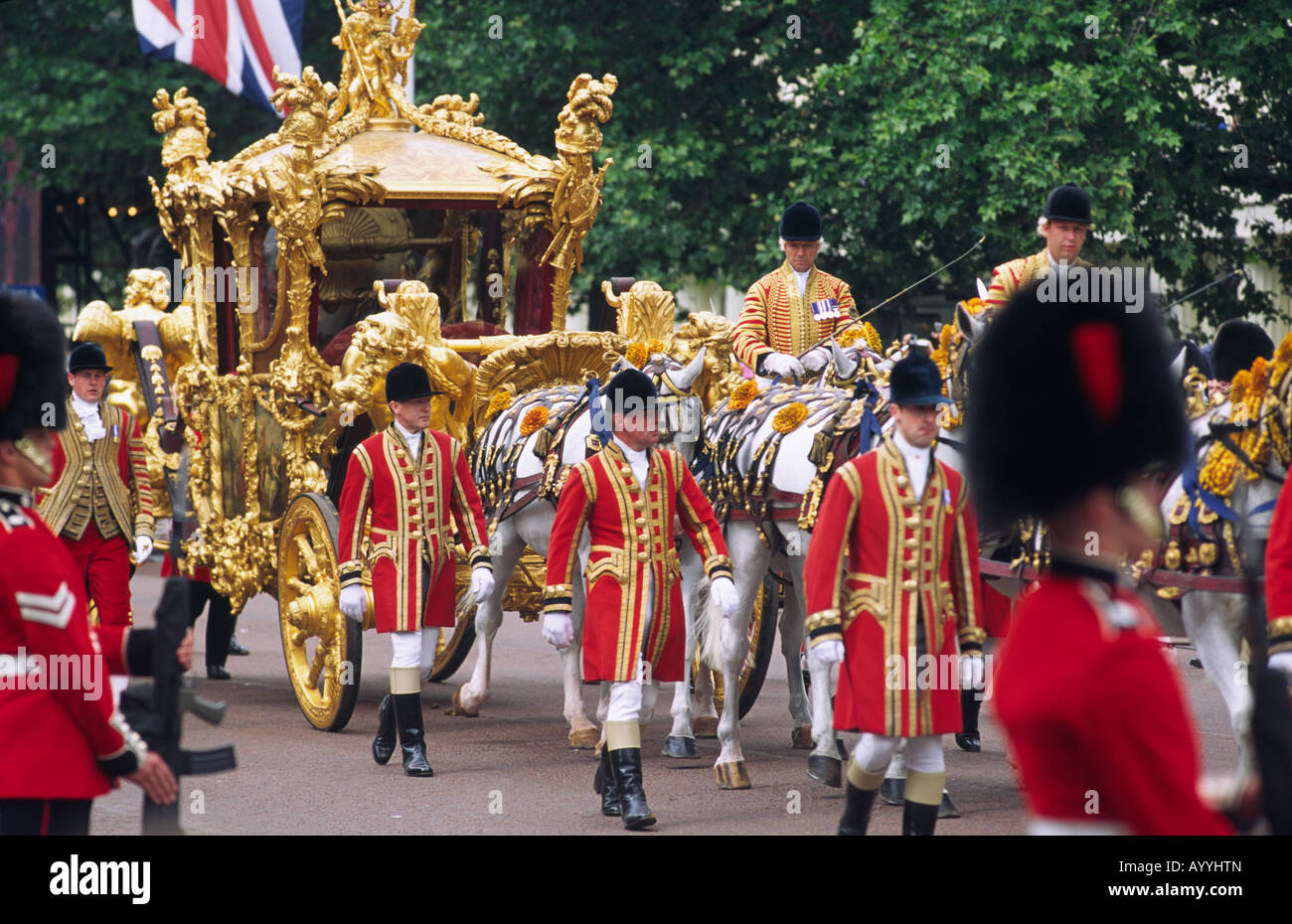British Queen’s 50 anniversaries coronation Stock Photo