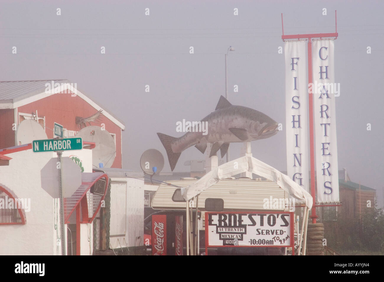 Downtown Valdez, Alaska Stock Photo Alamy