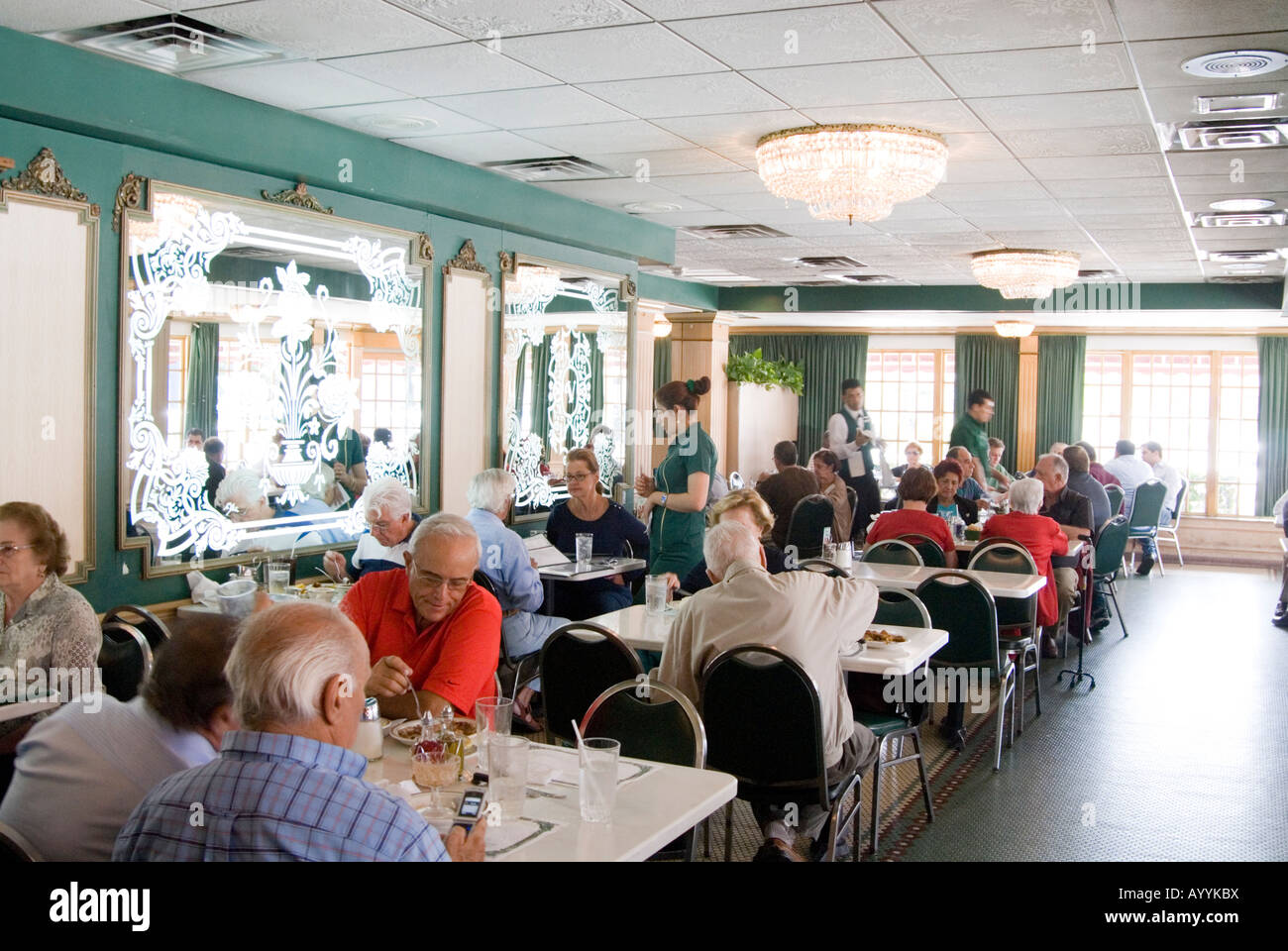 Interior of Versailles restaurant on Calle Ocho in the Cuban district