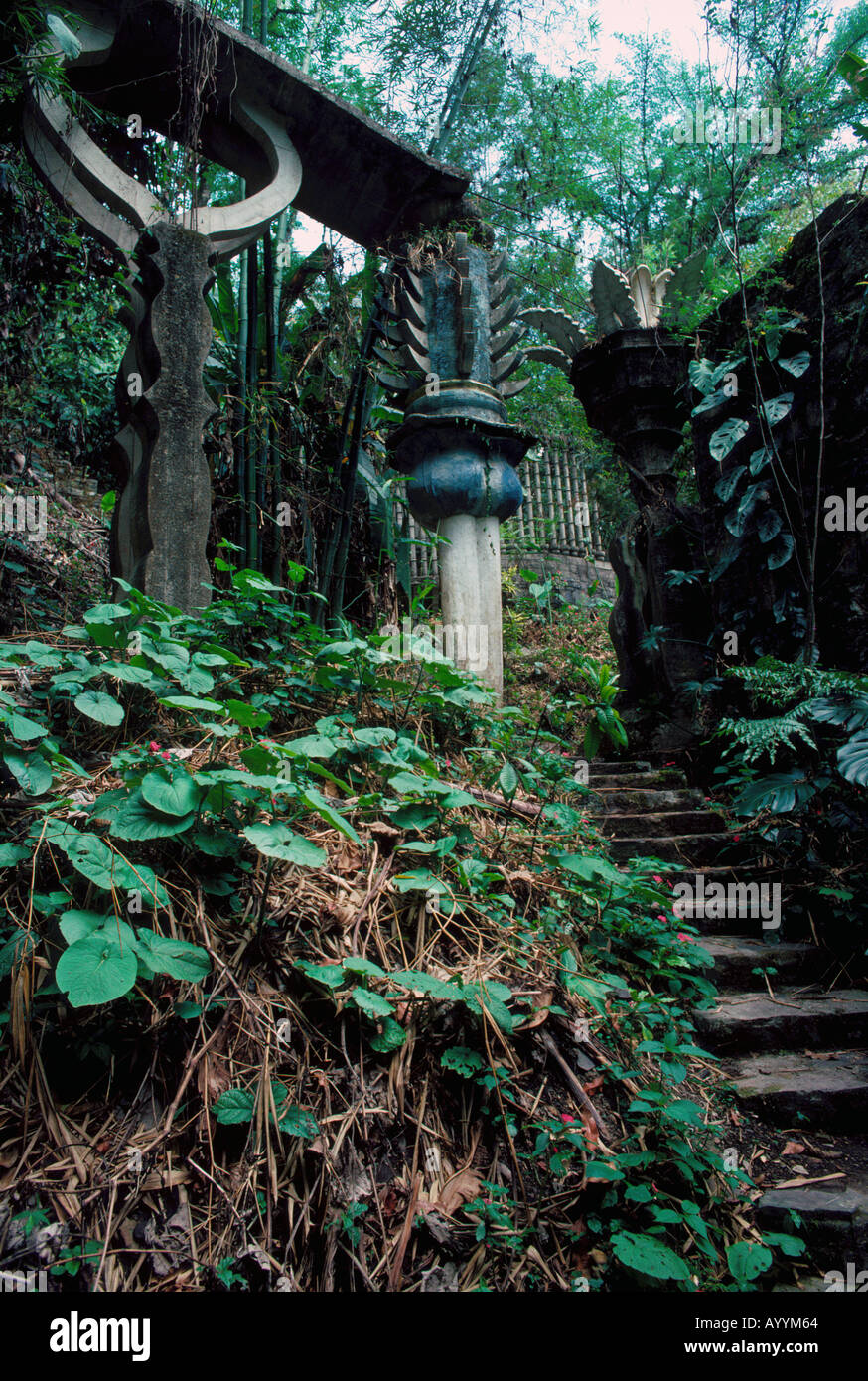 Mexico, Xilitla in san Luis Potosi, jungle follies designed and built by the English aristocrat Edward James Stock Photo