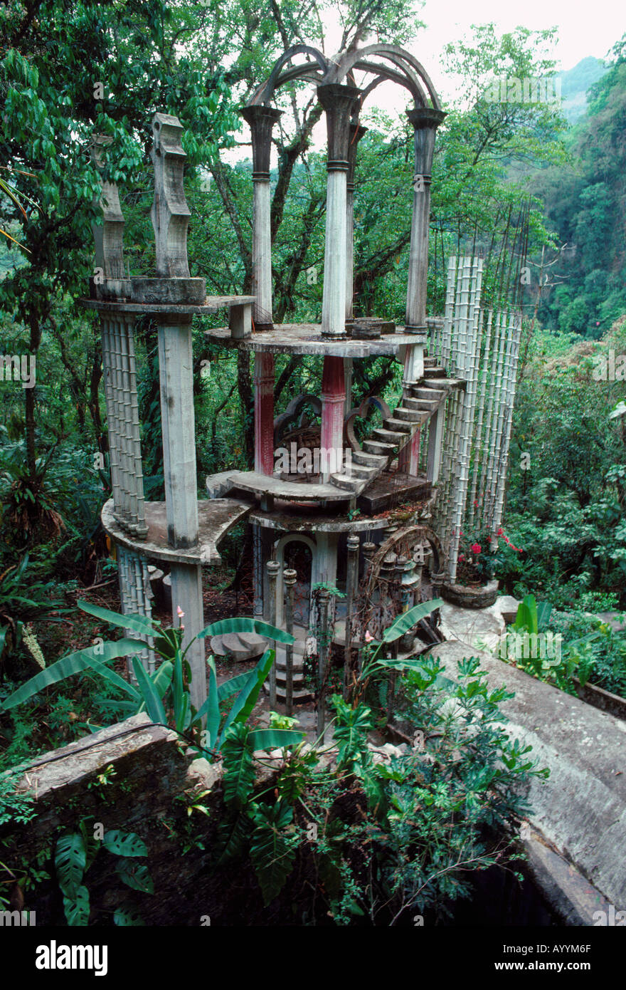 Mexico, Xilitla, San Luis Potosi state, follies in the jungle built by the English aristocrat Edward  James Stock Photo
