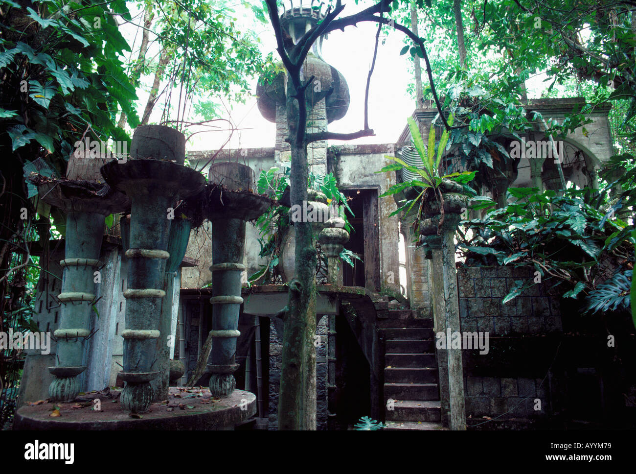 Mexico, Xilitla in San Luis Potosi state with structures designed and built by the English  aristocrat Edward James Stock Photo