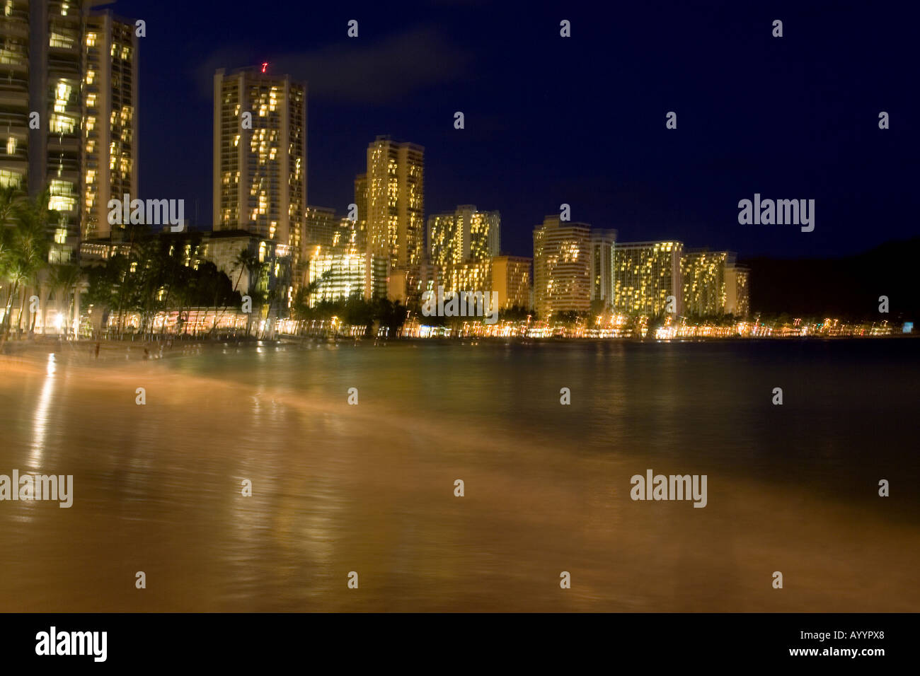 Hawaii Abstract Example Abstract of Waikiki Beach Honolulu Oahu Hawaii USA Stock Photo - Alamy