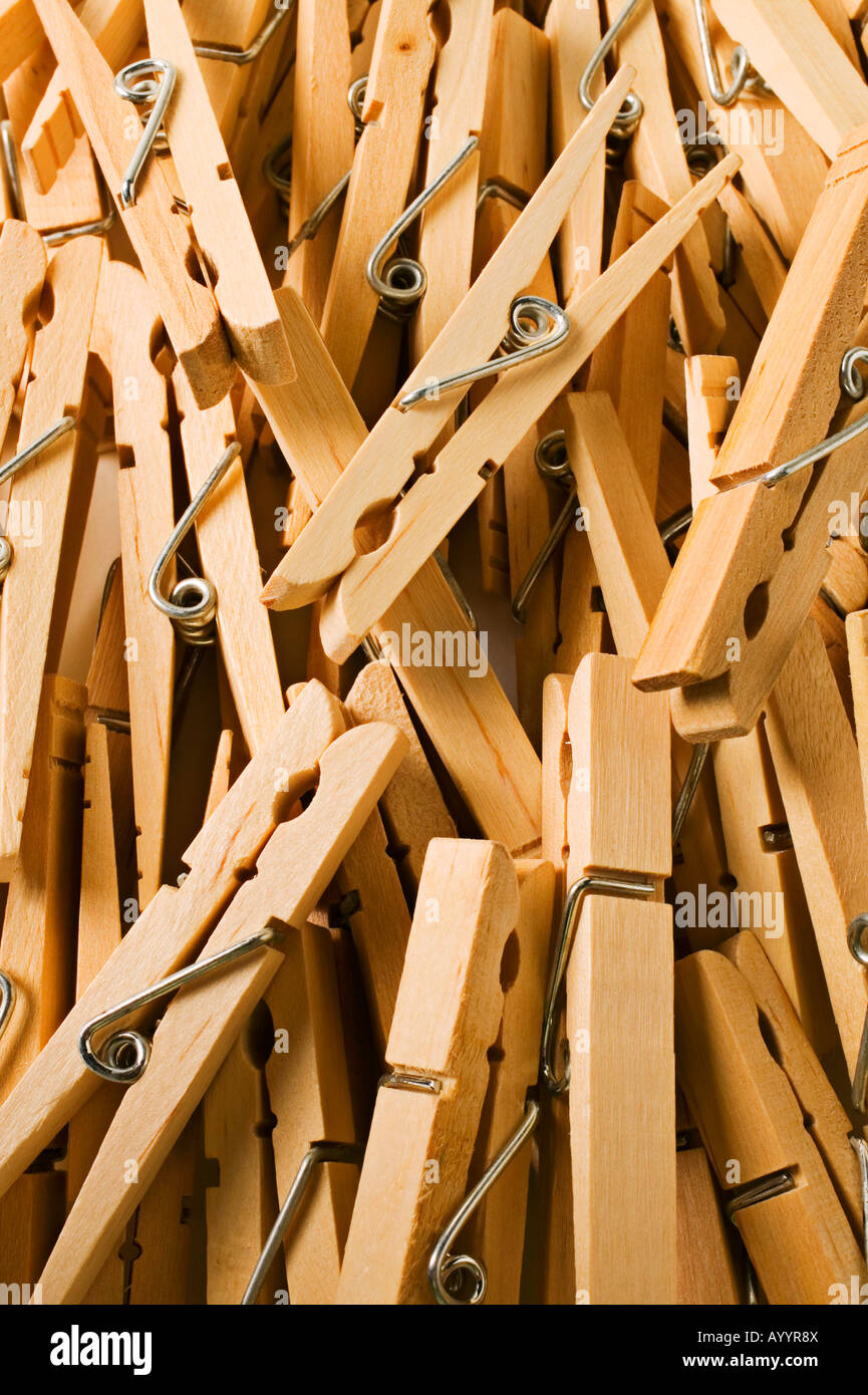 Clothespins close up Stock Photo Alamy
