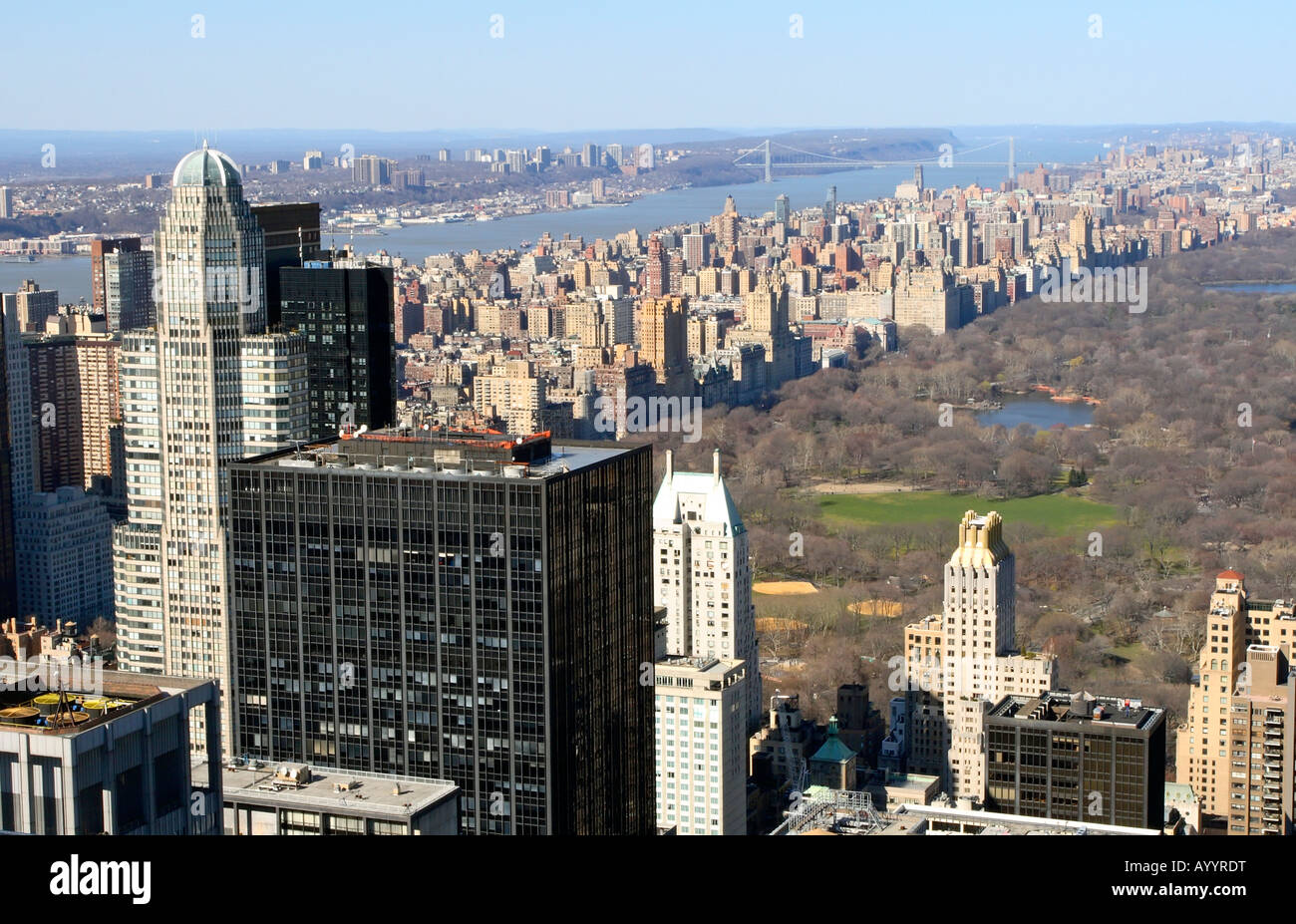 New york above central park hi-res stock photography and images - Alamy