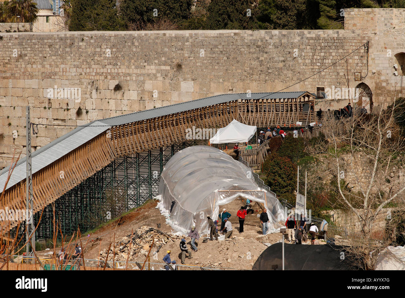 Israel Jerusalem Old City The Archaeological digging by the Gate of the