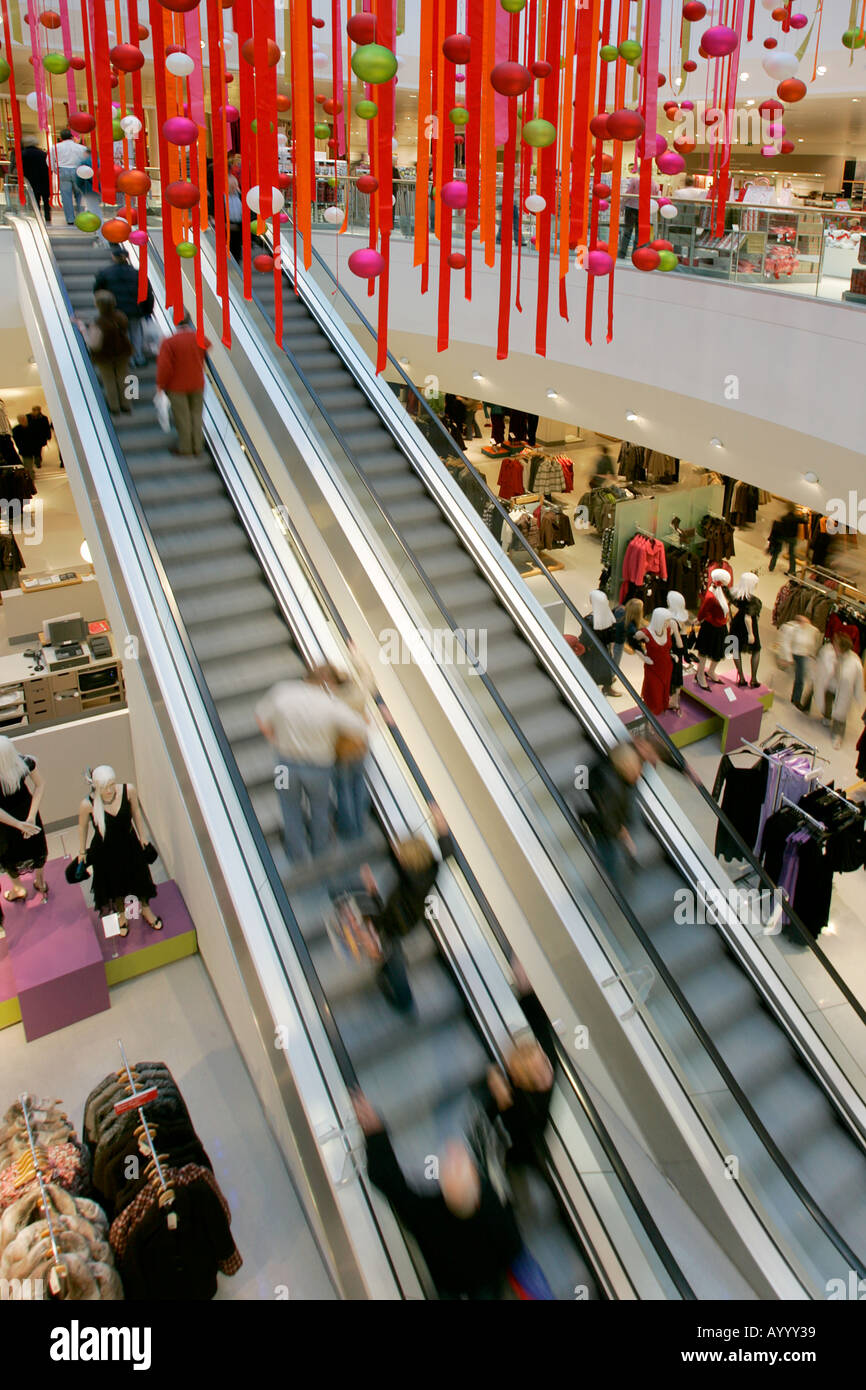 John Lewis Trafford centre Manchester shop posh escalator baubles balls
