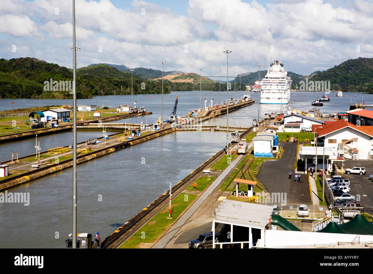 Miraflores Locks Panama Canal Panama Stock Photo