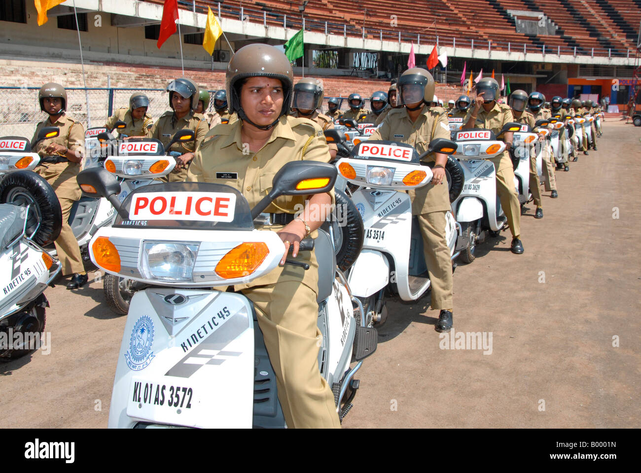 women police on bikes ,kerala,india Stock Photo - Alamy