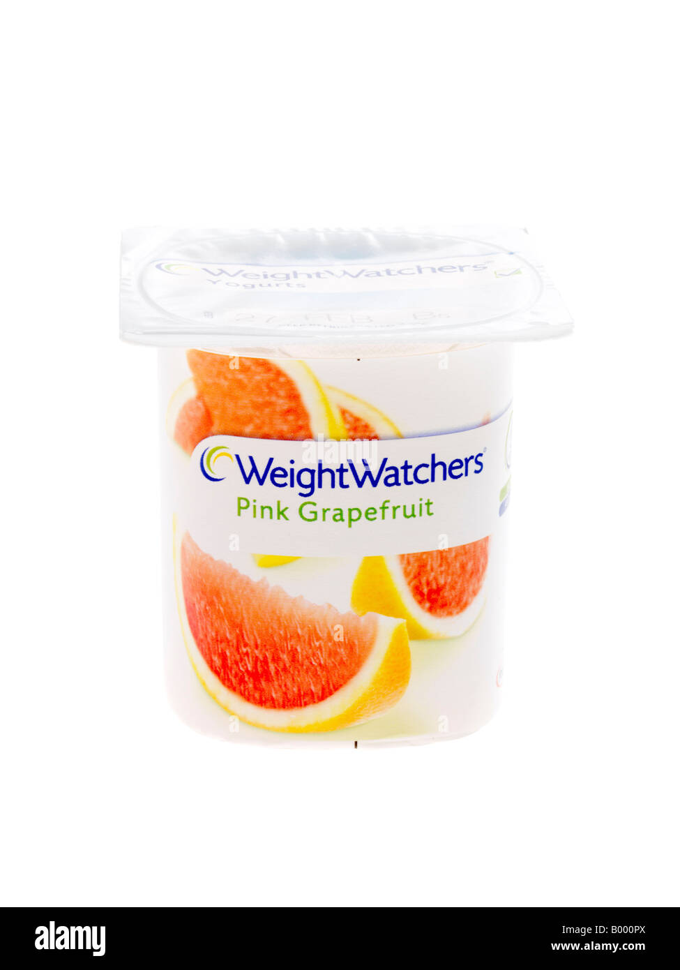 Pink Grapefruit Yogurt Stock Photo Alamy