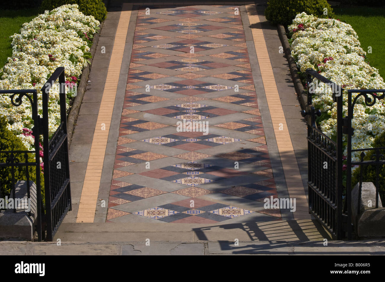 Tiled walkway to The Vaughan Library Harrow School Harrow on the Hill